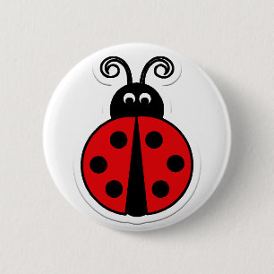 Badge Rond 5 Cm Pin de coccinelle