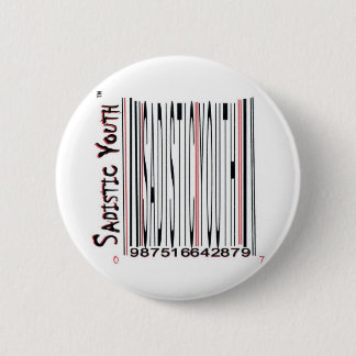 Badge Rond 5 Cm Pin de code barres de SY