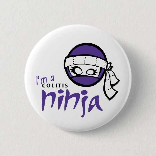 Badge Rond 5 Cm Pin de colite ulcéreuse (Devant)