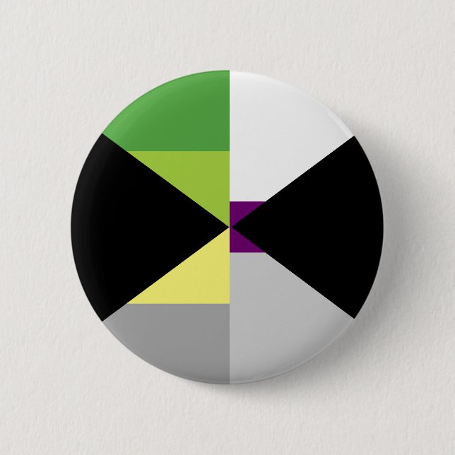 Badge Rond 5 Cm Pin de Demiromantic Demisexual (Devant)
