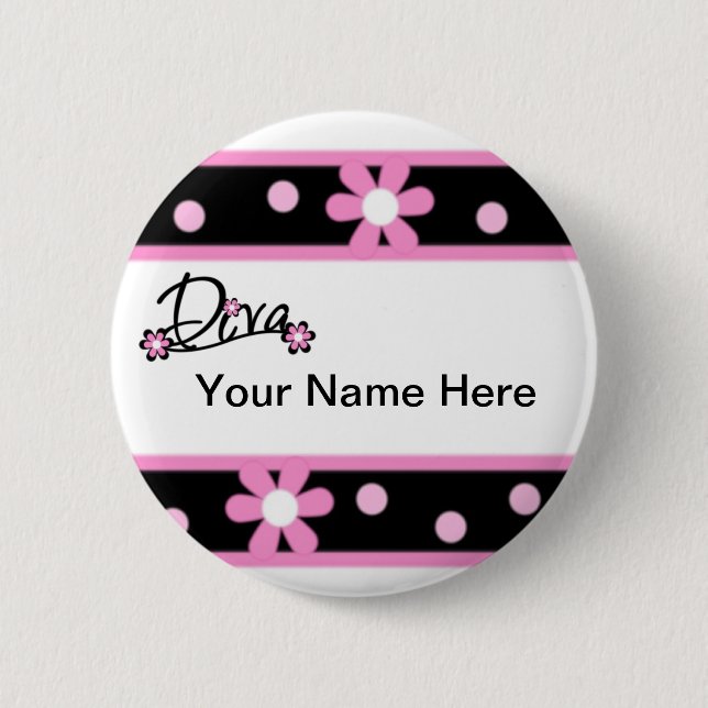 Badge Rond 5 Cm Pin de diva (Devant)