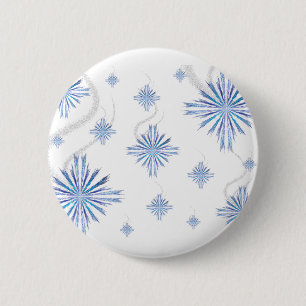 Badge Rond 5 Cm Pin de flocons de neige