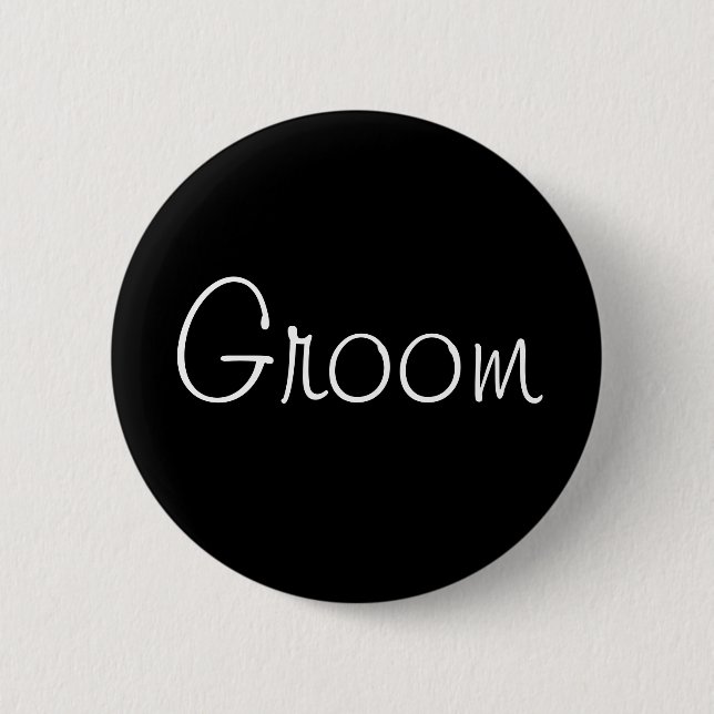 Badge Rond 5 Cm Pin de Groom (Devant)