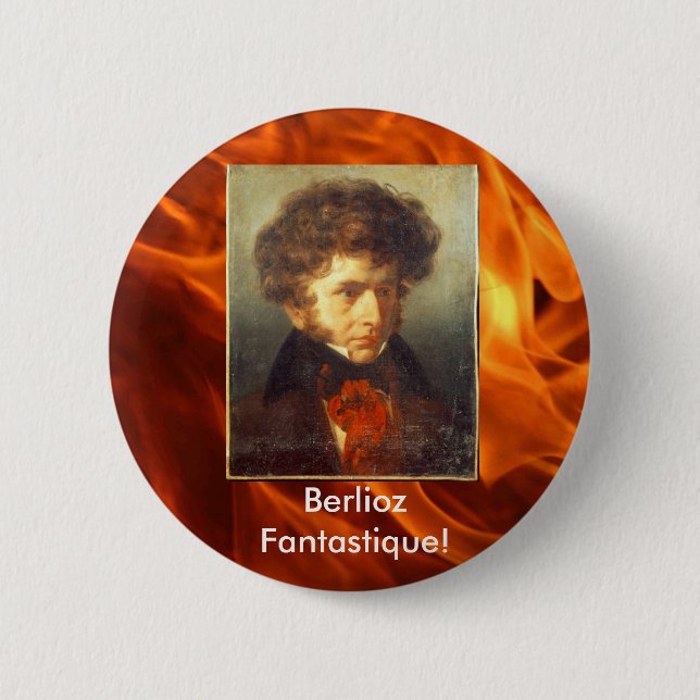 Badge Rond 5 Cm Pin de Hector Berlioz (Devant)