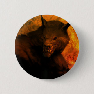 Badge Rond 5 Cm Pin de loup-garou/bouton