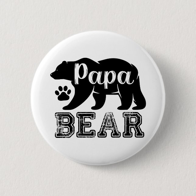 BADGE ROND 5 CM PIN DE L'OURS DE PAPA (Devant)