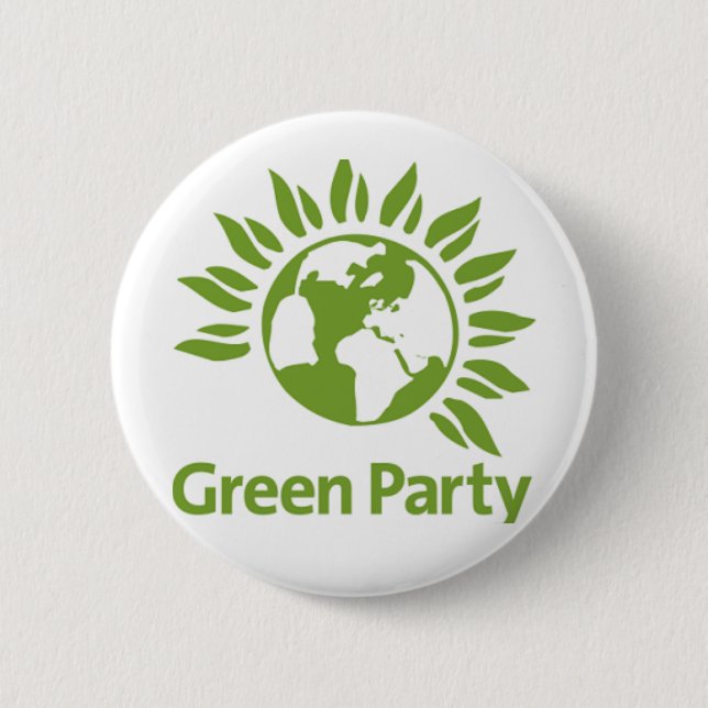 Badge Rond 5 Cm Pin de Parti Vert (Devant)