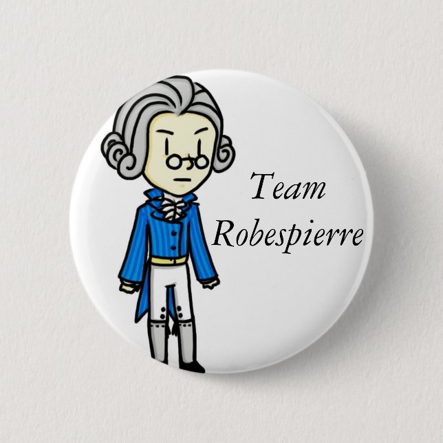Badge Rond 5 Cm Pin de Robespierre d'équipe (Devant)