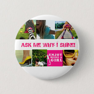 Badge Rond 5 Cm Pin de témoignage d'éclat !