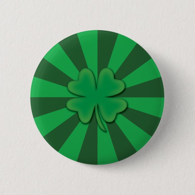 Badge Rond 5 Cm Pin de trèfle de quatre feuilles (Devant)