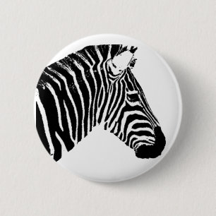 Badge Rond 5 Cm Pin de zèbre