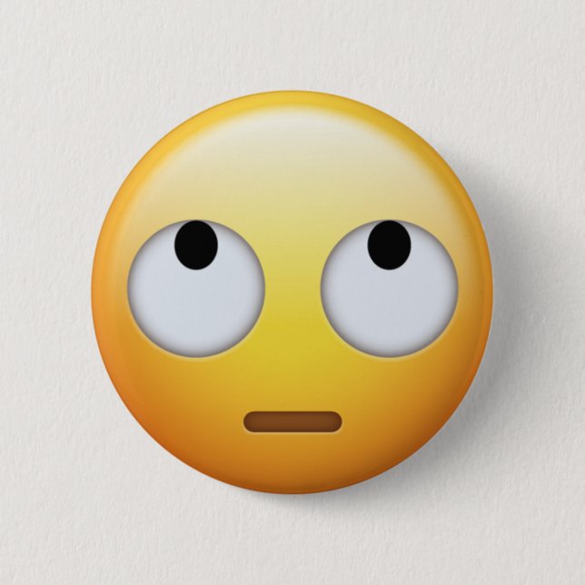 Badge Rond 5 Cm Pin d'Emoji de petit pain d'oeil (Devant)