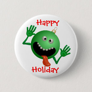 Badge Rond 5 Cm Pin drôle de bouton de Noël