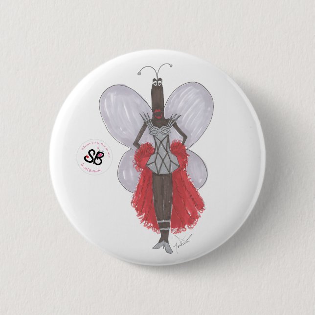 Badge Rond 5 Cm Pin géométrique de bouton de mode de pseudo (Devant)