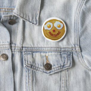 Badge Rond 5 Cm Pin heureux de crêpe