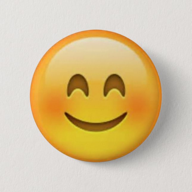 Badge Rond 5 Cm Pin heureux d'Emoji (Devant)