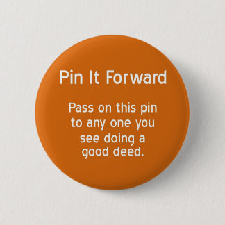 Badge Rond 5 Cm Pin il en avant orange
