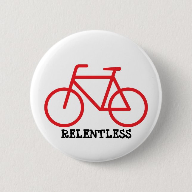 BADGE ROND 5 CM PIN IMPLACABLE DE VÉLO (Devant)