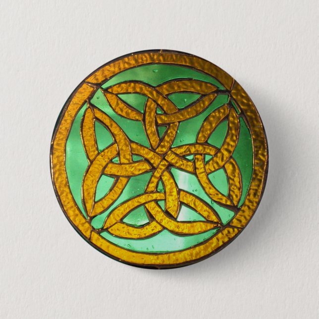 Badge Rond 5 Cm Pin irlandais de noeud (Devant)