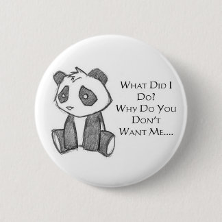 Badge Rond 5 Cm Pin isolé de panda
