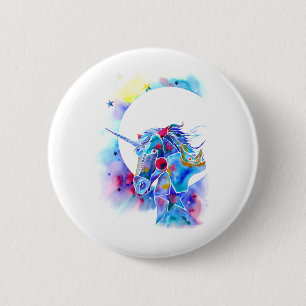 Badge Rond 5 Cm Pin magique de rond de licorne