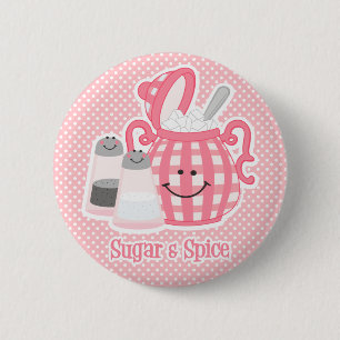 Badge Rond 5 Cm Pin mignon de sucre et d'épice