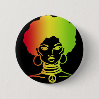 BADGE ROND 5 CM PIN NOIR D'AFROLICOUS
