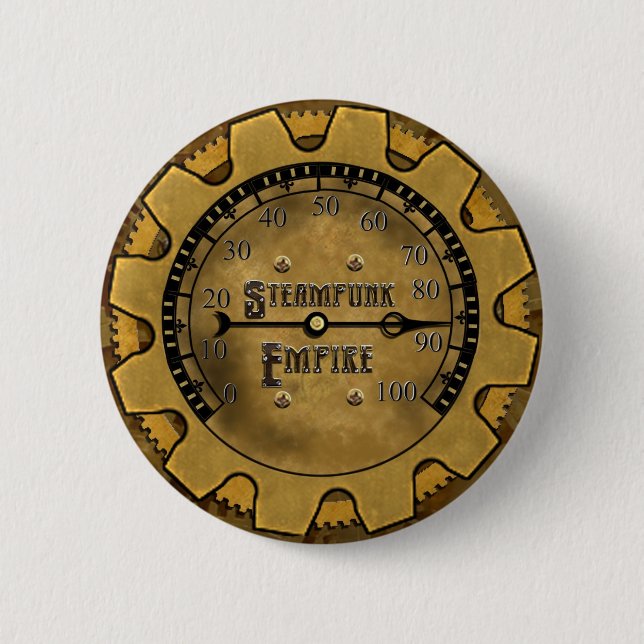 Badge Rond 5 Cm Pin officiel d'empire de Steampunk (Devant)