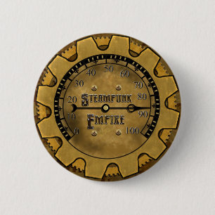 Badge Rond 5 Cm Pin officiel d'empire de Steampunk