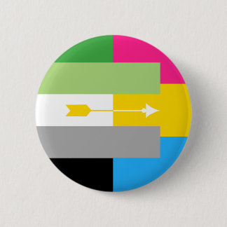 Badge Rond 5 Cm Pin Pansexual d'Aromantic
