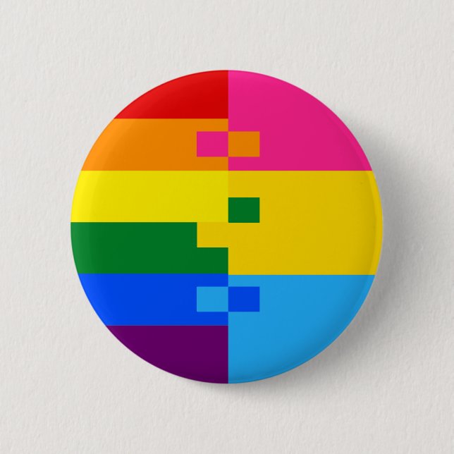 Badge Rond 5 Cm Pin Pansexual de Homoromantic (Devant)
