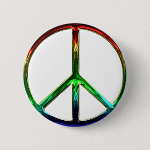 Badge Rond 5 Cm Pin super de bouton de signe de paix