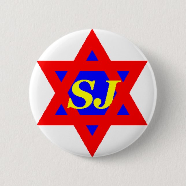 Badge Rond 5 Cm Pin superbe de juif (Devant)