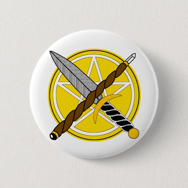 Badge Rond 5 Cm Pin-Sur l'insigne - pratique magique (Devant)