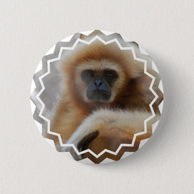 Badge Rond 5 Cm Pin triste de gibbon (Devant)
