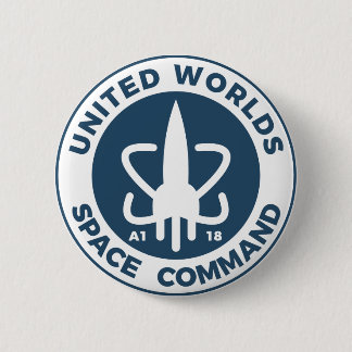 Badge Rond 5 Cm PIN uni de commande de l'espace des mondes
