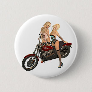 Badge Rond 5 Cm Pin-up moker filles