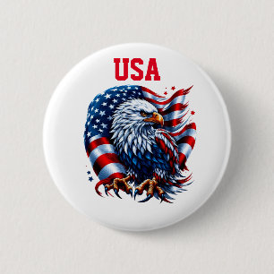 Badge Rond 5 Cm Pin USA
