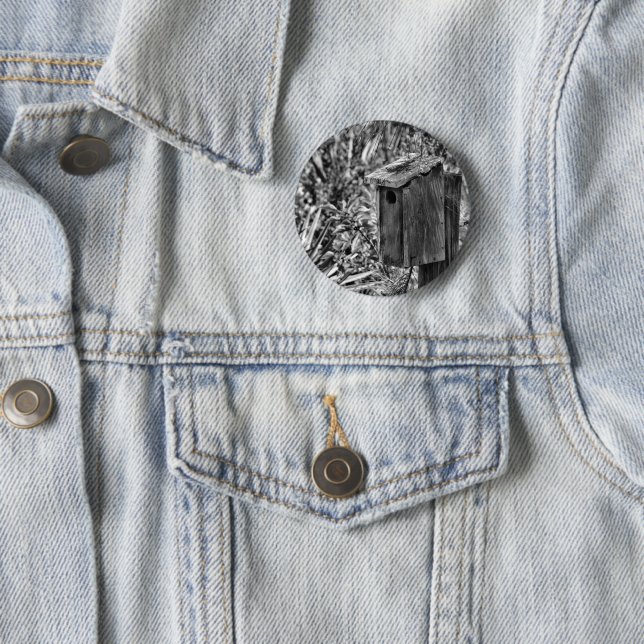 Badge Rond 5 Cm Pinceau Birdhouse (En situation)