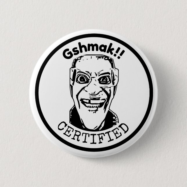 Badge Rond 5 Cm Pinceau Bouton Certifié Gshmak (Devant)