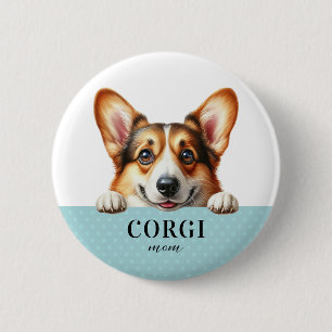 Badge Rond 5 Cm Pinceau rond Corgi