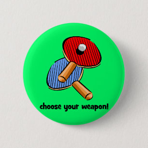Badge Rond 5 Cm ping-pong drôle