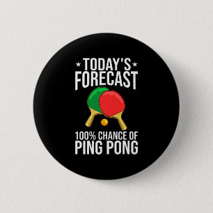 Badge Rond 5 Cm Ping Pong Table Tennis Lecteur Balls Paddle Jeu