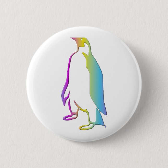 Badge Rond 5 Cm Pingouin (Devant)