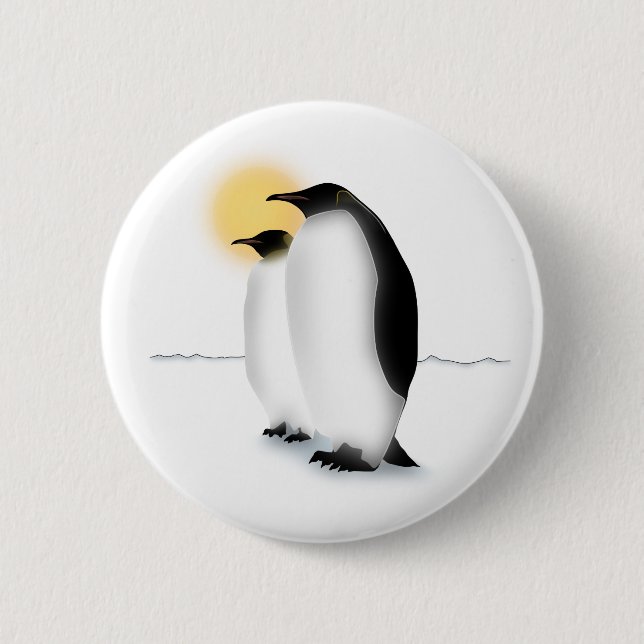 Badge Rond 5 Cm Pingouin (Devant)