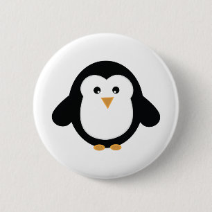 Badge Rond 5 Cm Pingouin