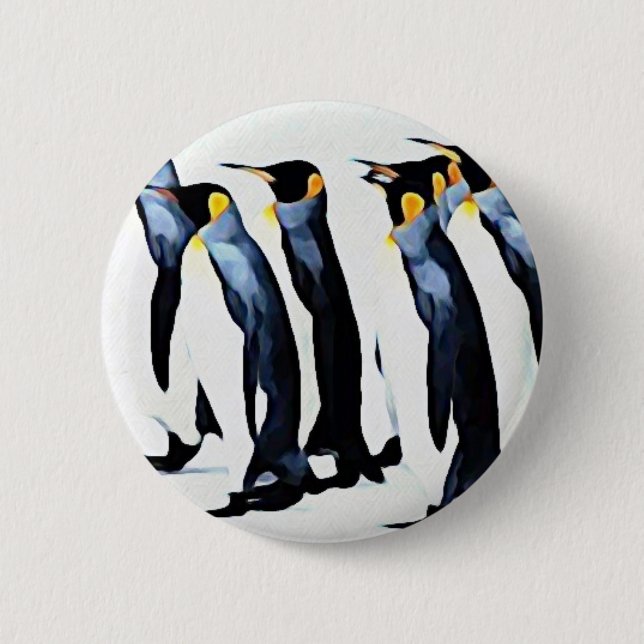 Badge Rond 5 Cm Pingouin (Devant)