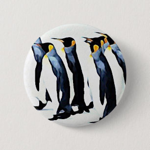Badge Rond 5 Cm Pingouin