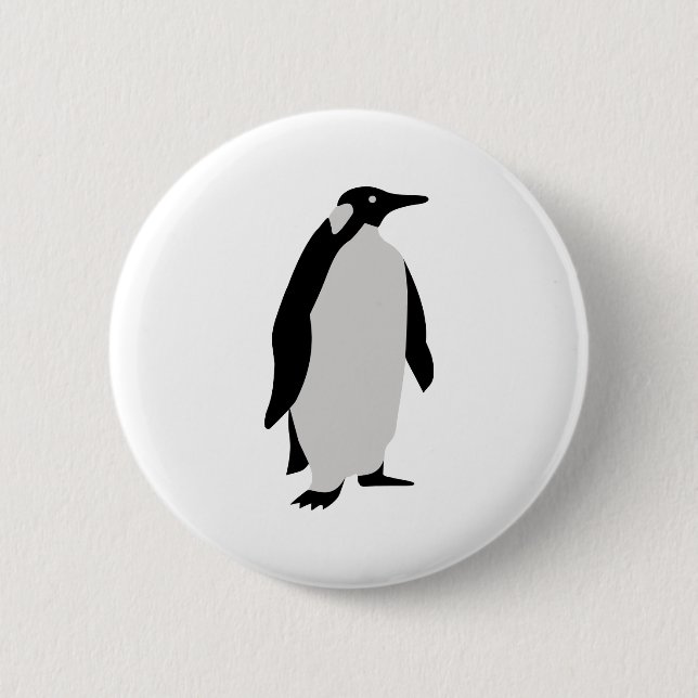 Badge Rond 5 Cm Pingouin (Devant)