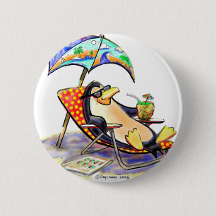 Badge Rond 5 Cm pingouin de beaoh